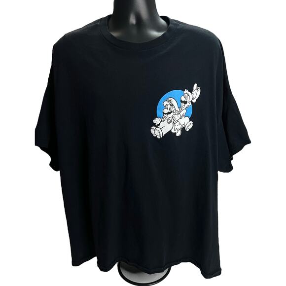 Super Mario and Luigi High Five Tee 3XL | Black Nintendo T-Shirt Retro Gaming - Picture 1 of 9